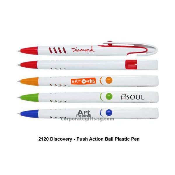 2120 Discovery - Push Action Ball Plastic Pen, Promotional Gifts, Promotional Gift, Singapore